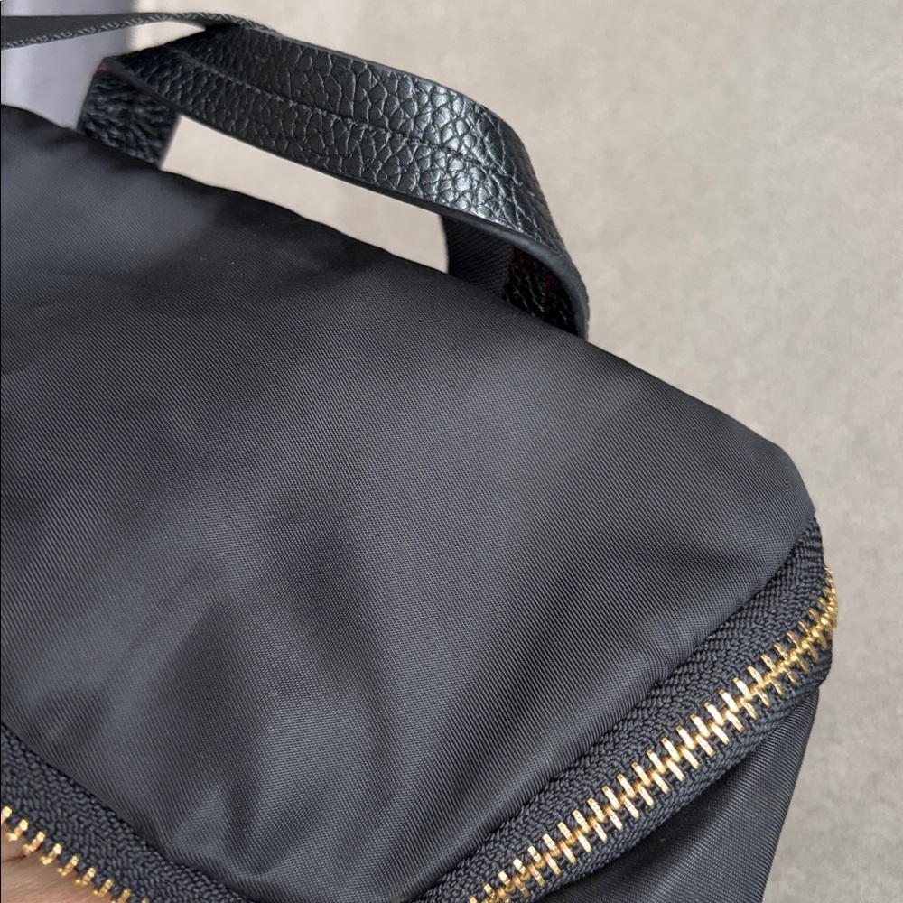 Black Nylon mini Backpack with Gold Zipper A NEW DAY - Picture 4 of 10